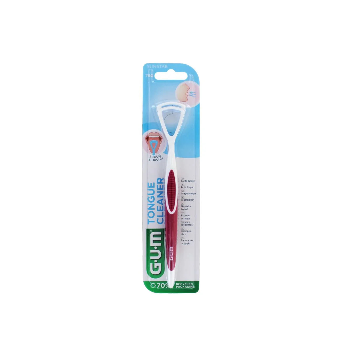 GUM Brush 760 Tounge Cleaner Dual Action