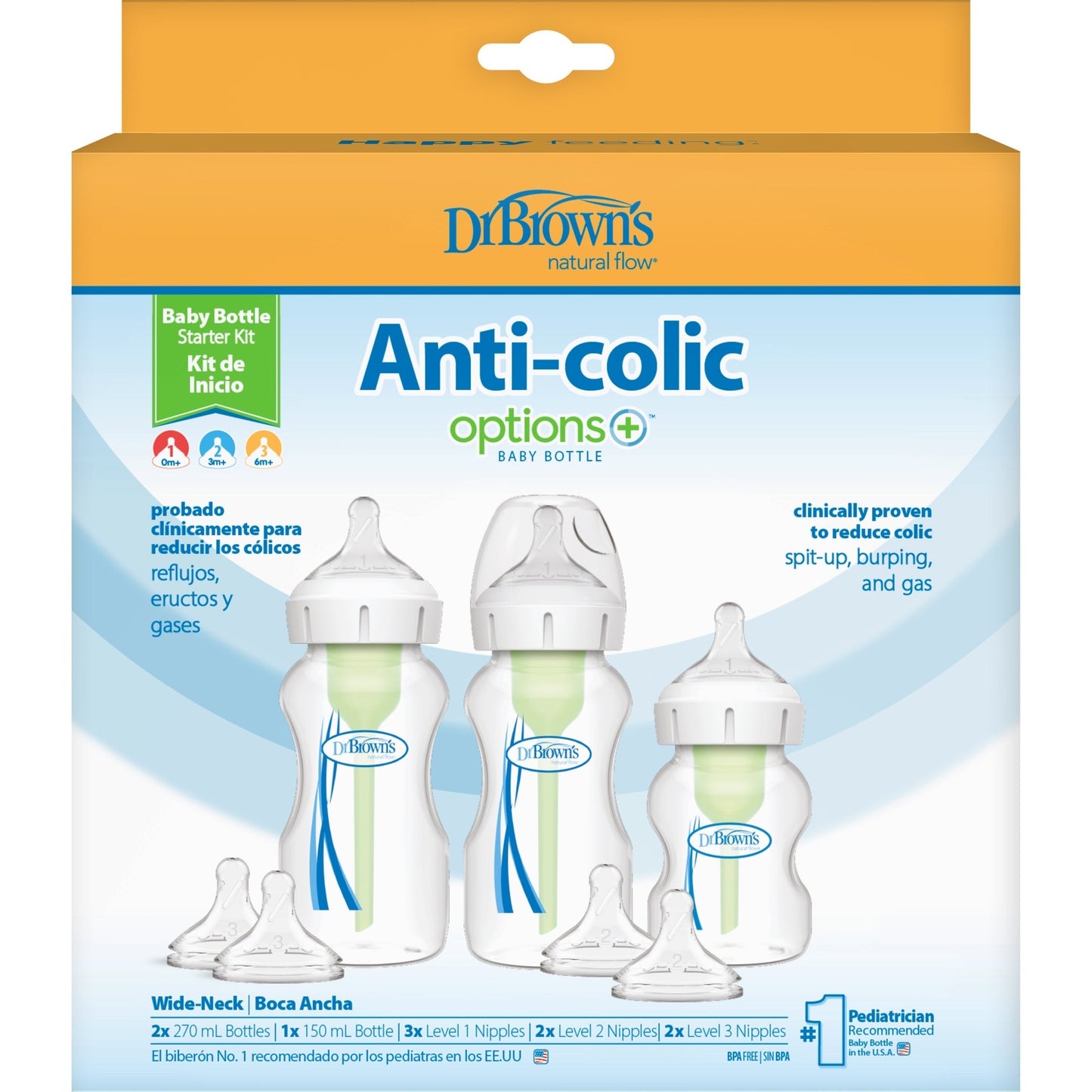 Dr Brown’s OP+ Anti-Colic Wide Neck Starter Set