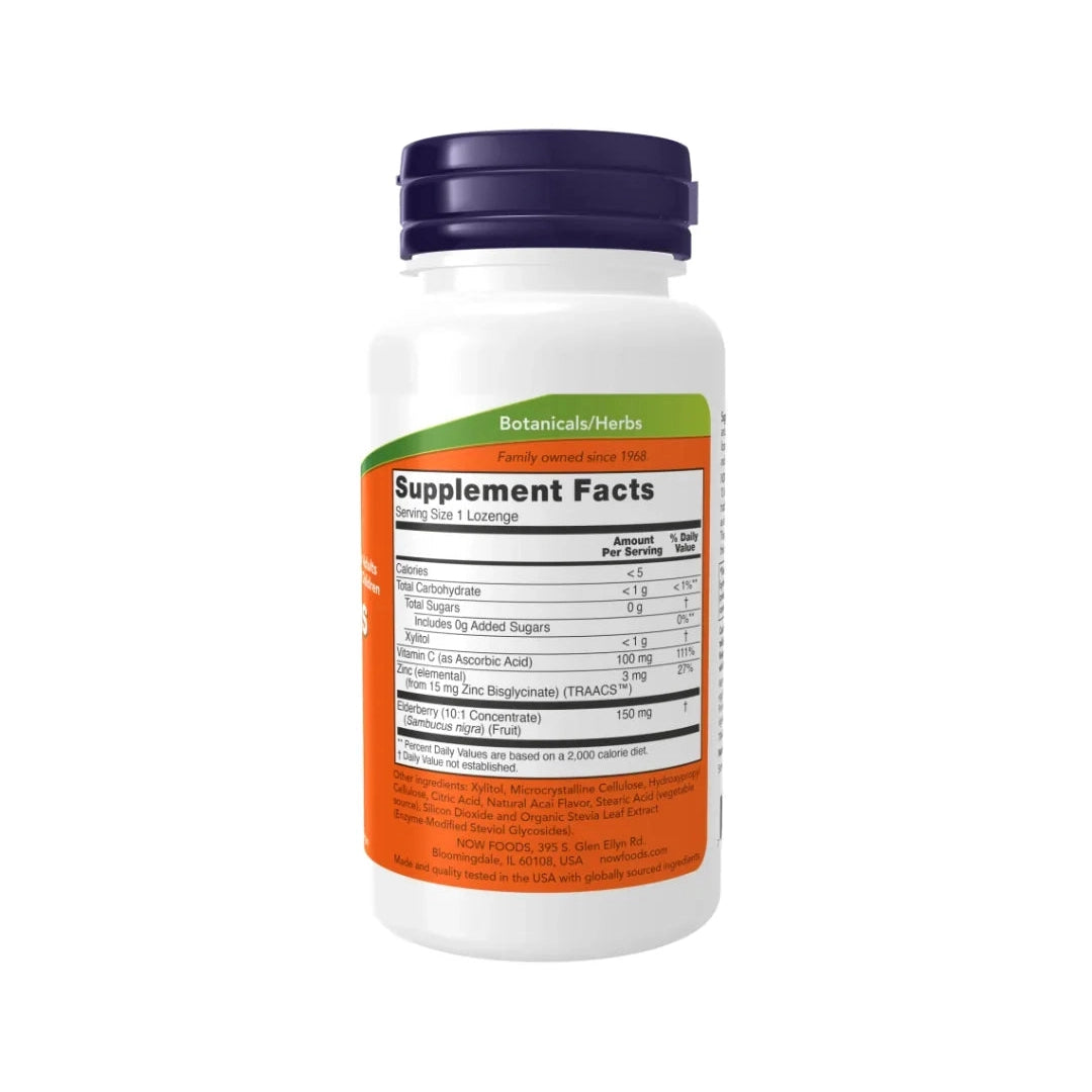 Now Sambucus Zinc-C 60 Lozenges