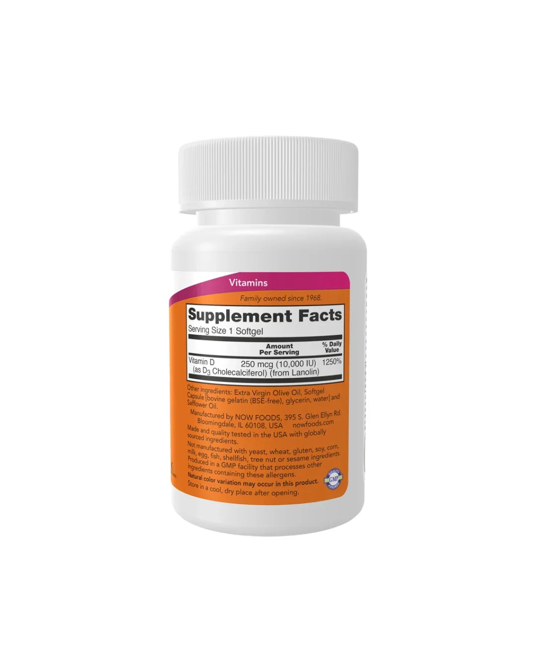 Now Vitamin D3 10000 IU 30 Softgels