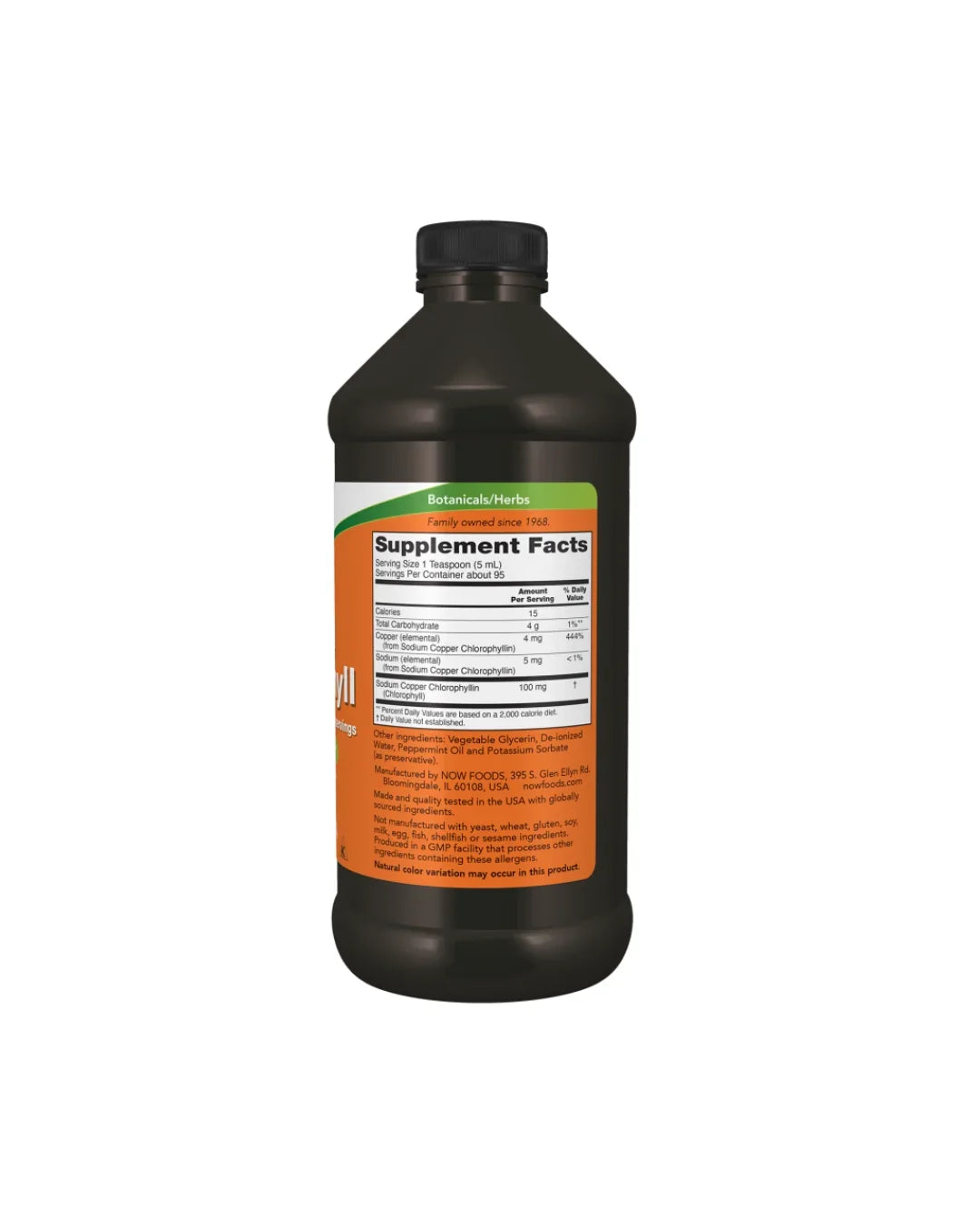 Now Liquid Chlorophyll 100 Mg 473 ML