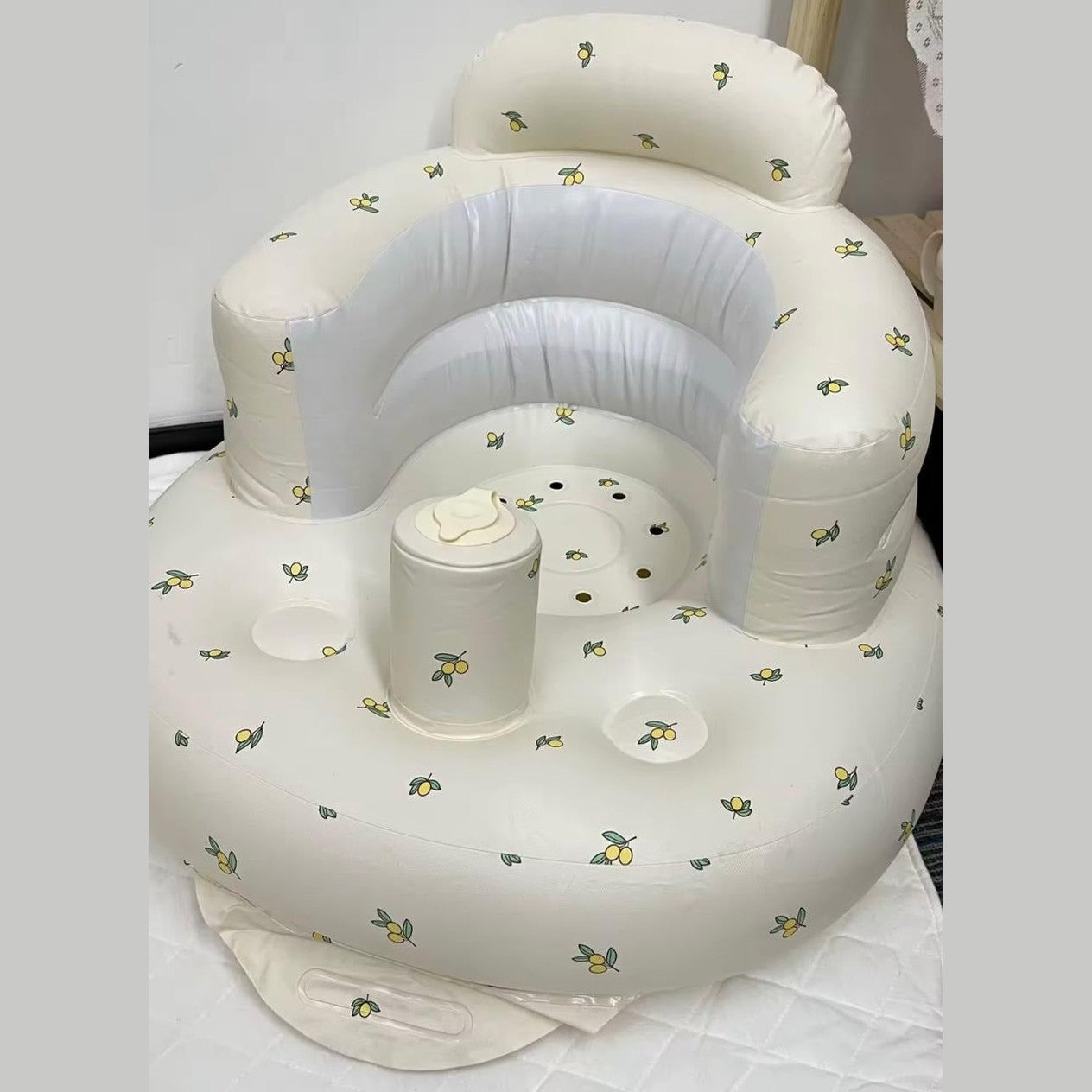 Fruit-Print Inflatable Baby Chair
