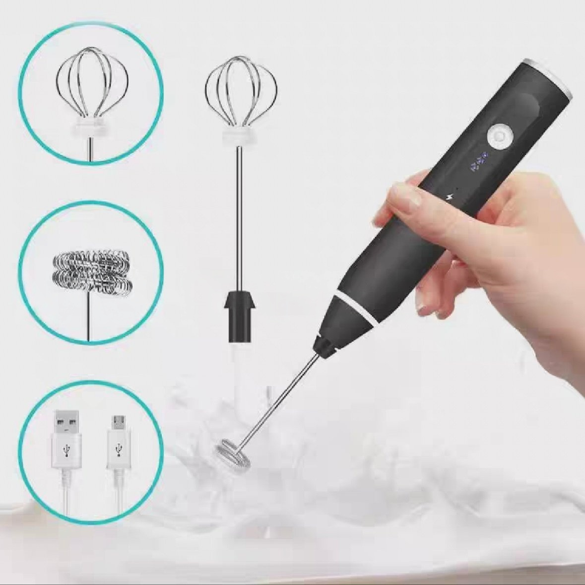 Stainless steel coffee mixer & milk frother (GEBE) | مضرب حليب و قهوة - Medaid International