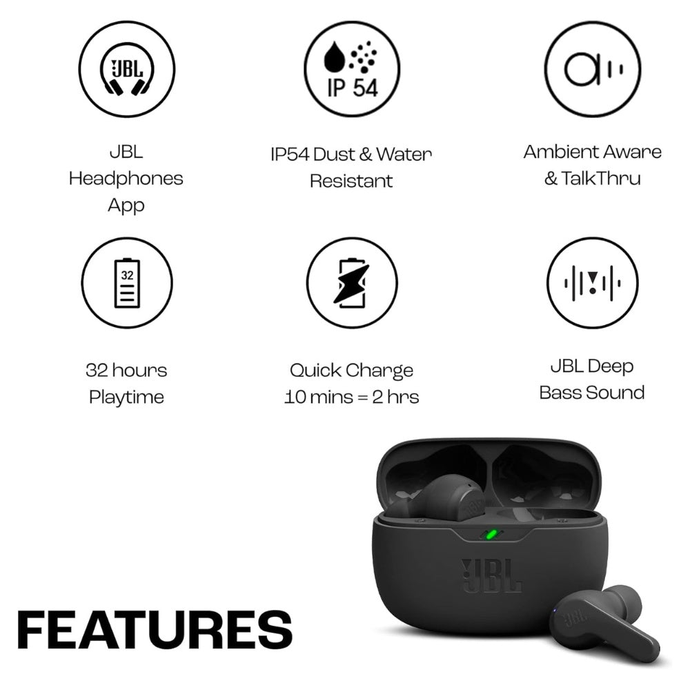 JBL Vibe Beam Wireless Earbuds