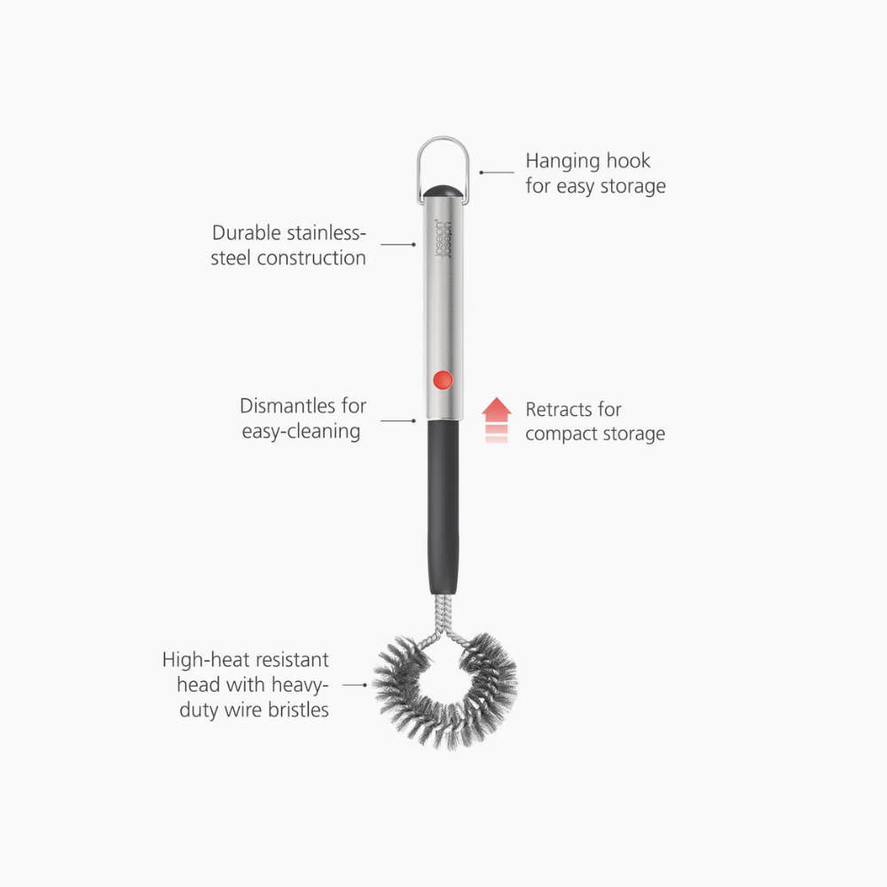 Joseph Joseph GrillOut™ Stainless-Steel BBQ Cleaning Brush with Extending Handle