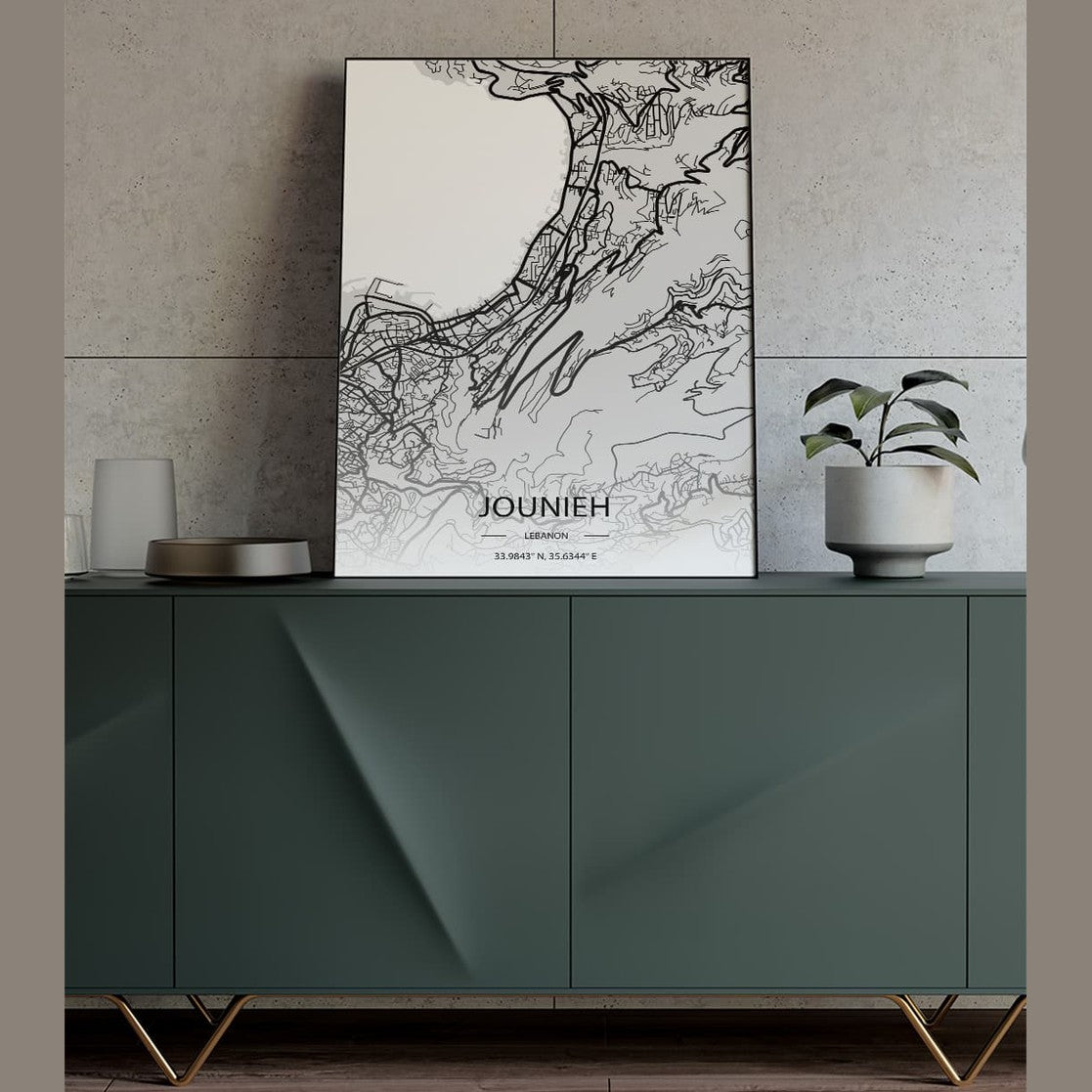 Sook's Jounieh Map Poster