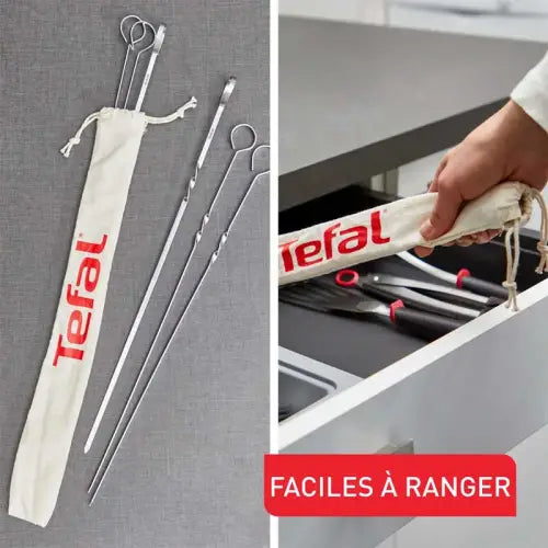 Tefal K185S734 XL Stainless Steel Skewers – Set of 6