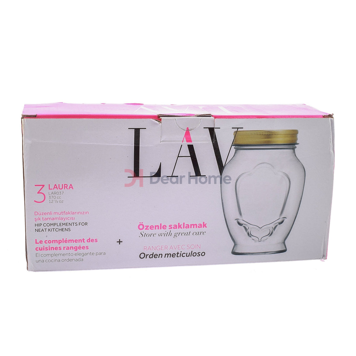 Lav Laura 3Pcs Glass Jar