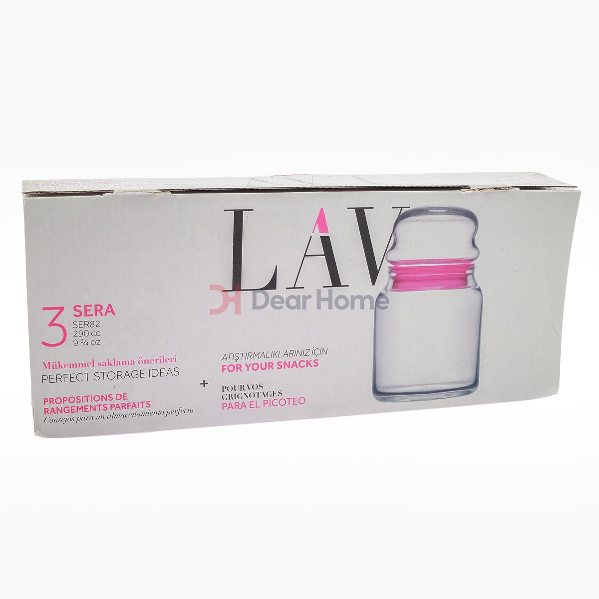 Lav Sera 3Pcs Glass Jar 290cc