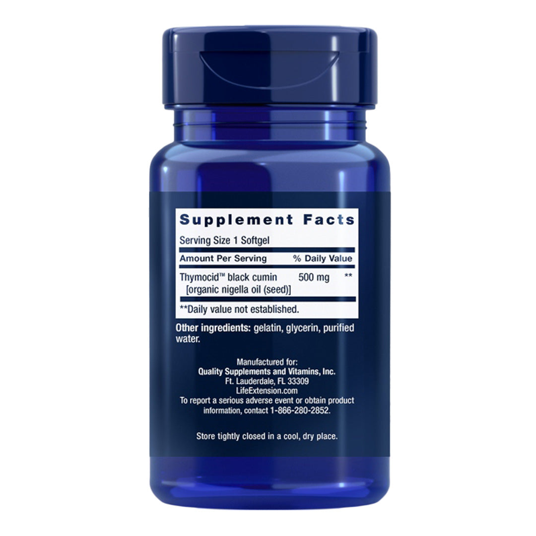 Life extension Black Cumin Oil 60 Softgels - Medaid International