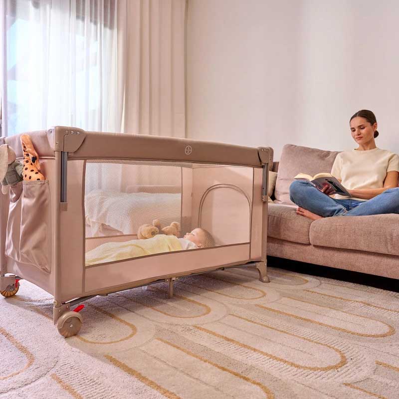 Lionelo - Ellen - Baby Bed - Beige Sand