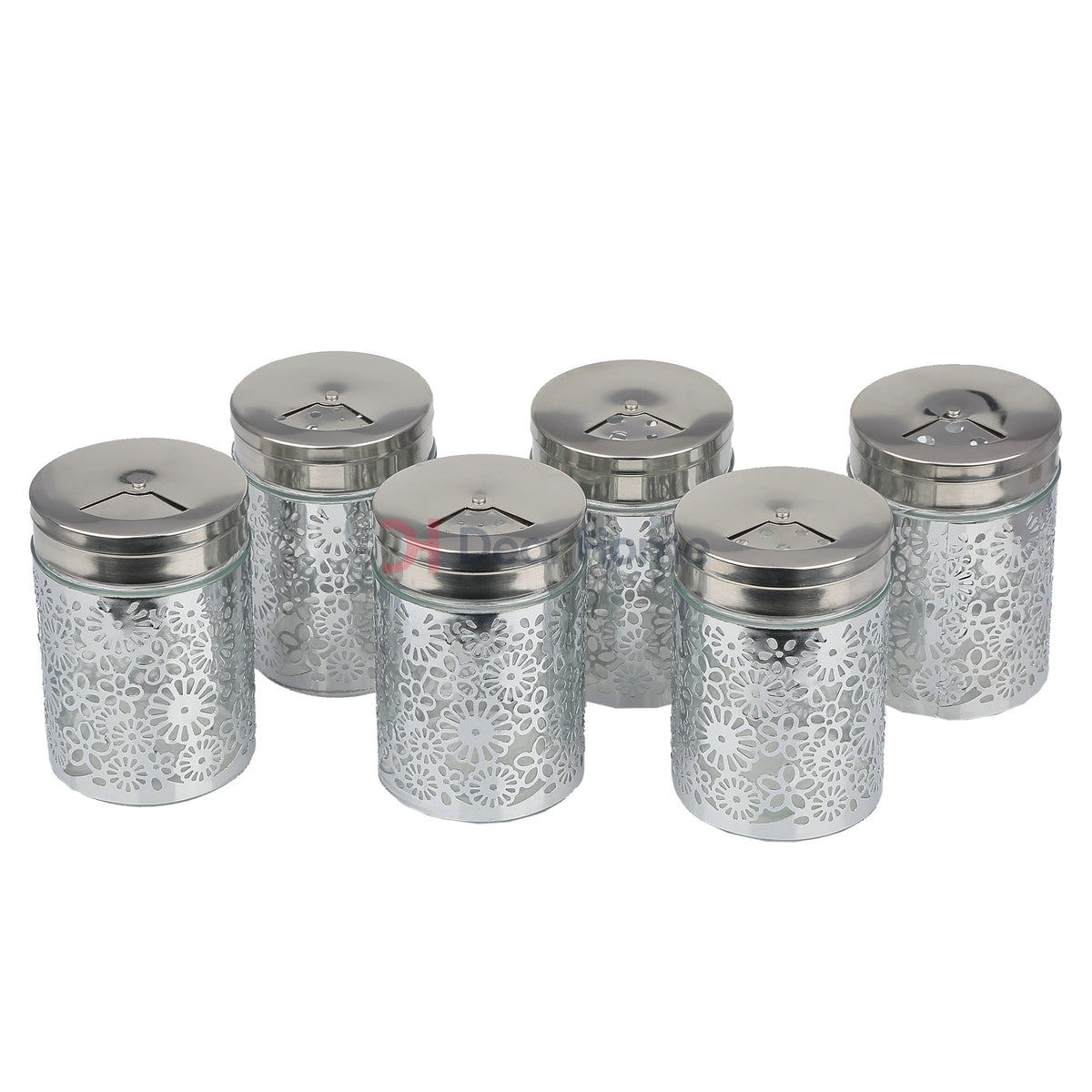 Stainless Flower Large Spice Shaker 6 PCS