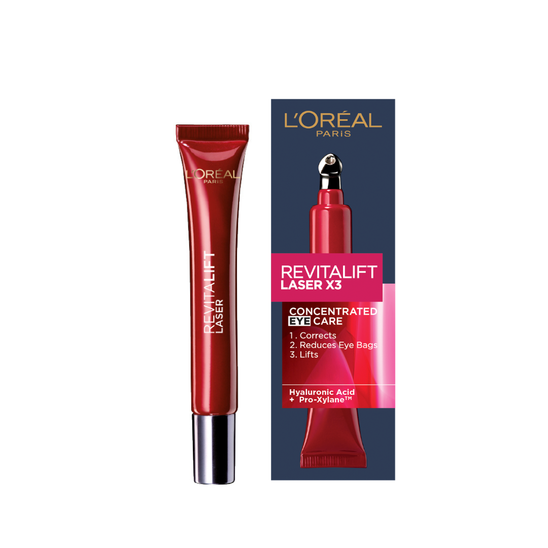 L'Oréal Paris, Revitalift Laser, Triple Action Anti-Aging Eye Cream, for Eye Contour Renewal, Eye Bags Depuffing, and Wrinkles Reduction, with Pro-Retinol 15ml