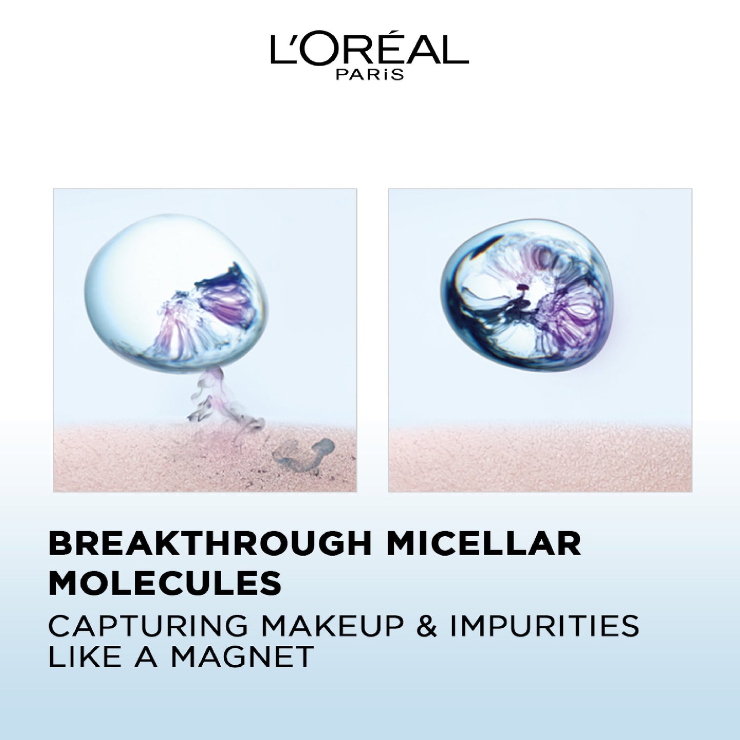 L'Oreal Paris 3-in-1 Refreshing Micellar Water, deep cleansing moisturize micellar for dry to normal skin 400ML