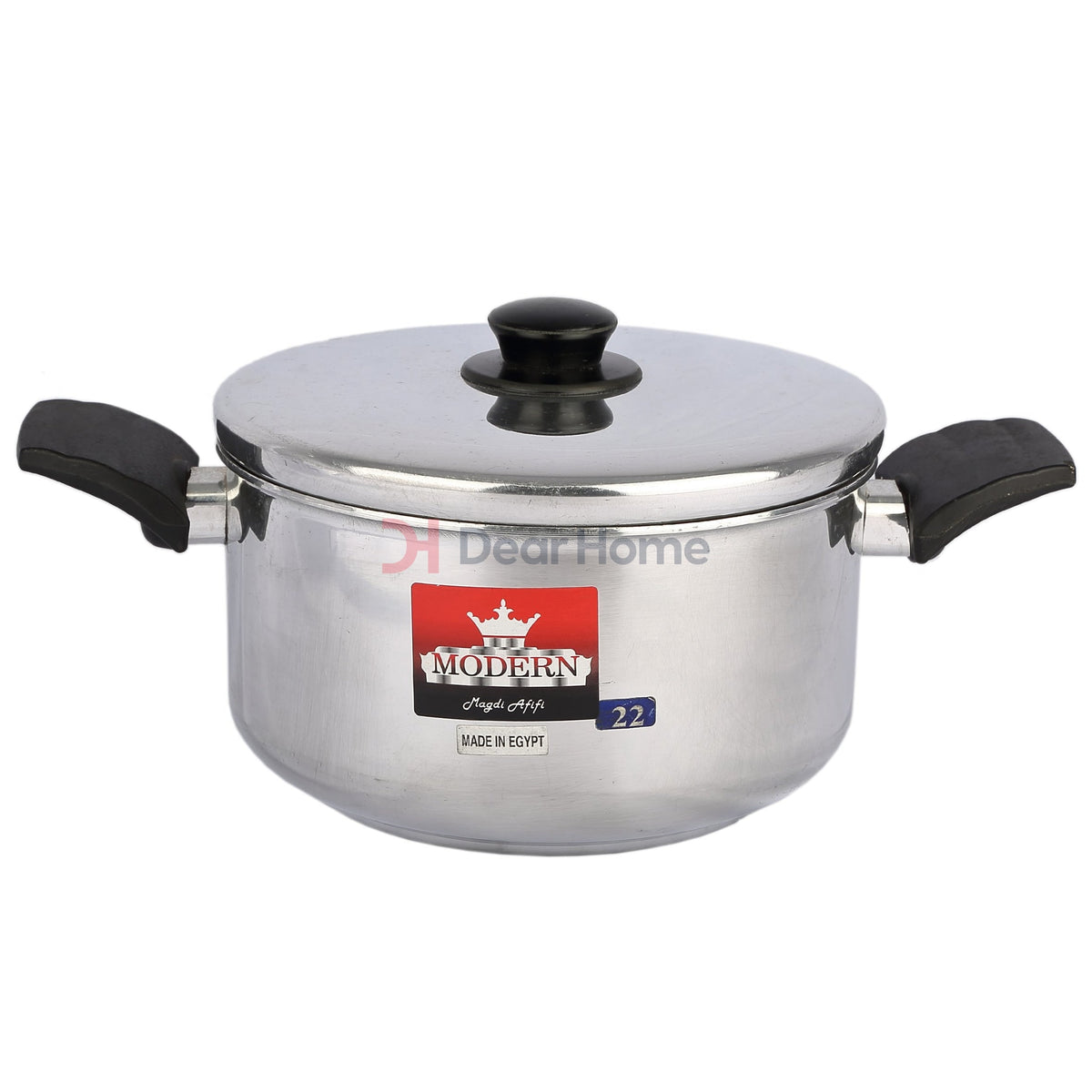 Modern Aluminium 22Cm Pot With Lid
