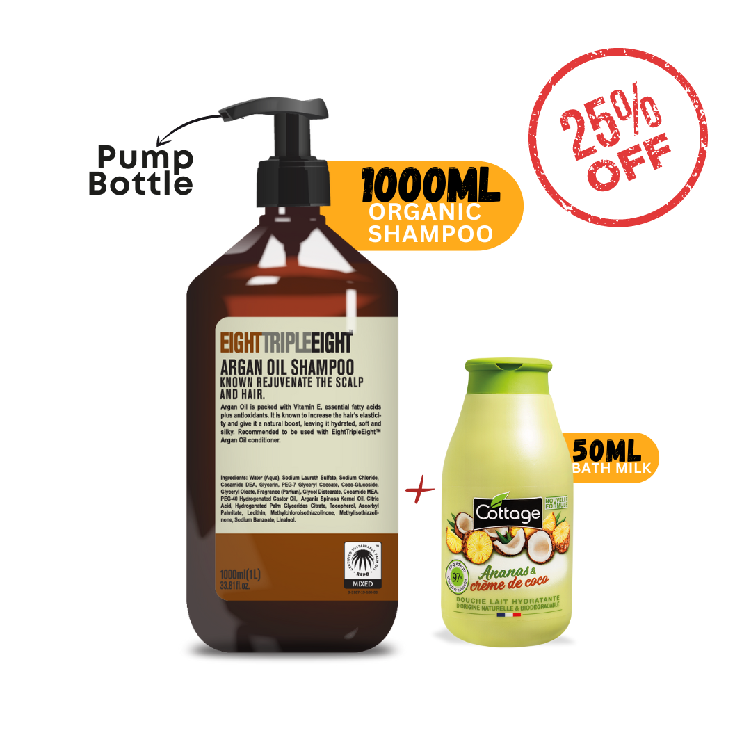 Argan Oil Shampoo + Pineapple Coconut Cream Shower Milk - Medaid International