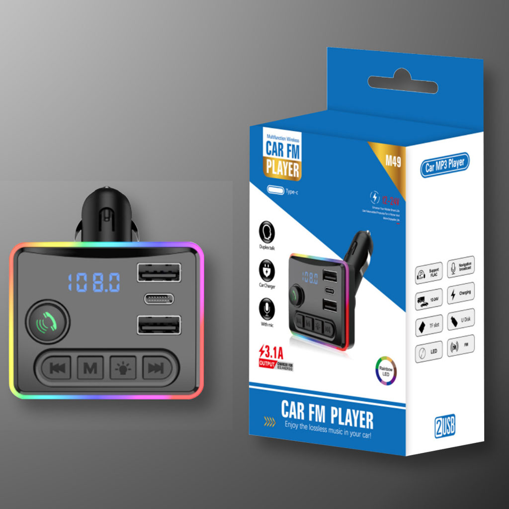 Bluetooth 5.0 car fm player receiver