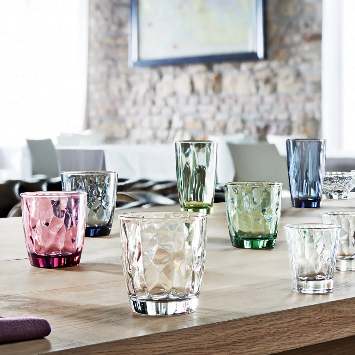 Bormioli Rocco Diamond 39cl Blue DOF Drinking Glasses (Set of 3)