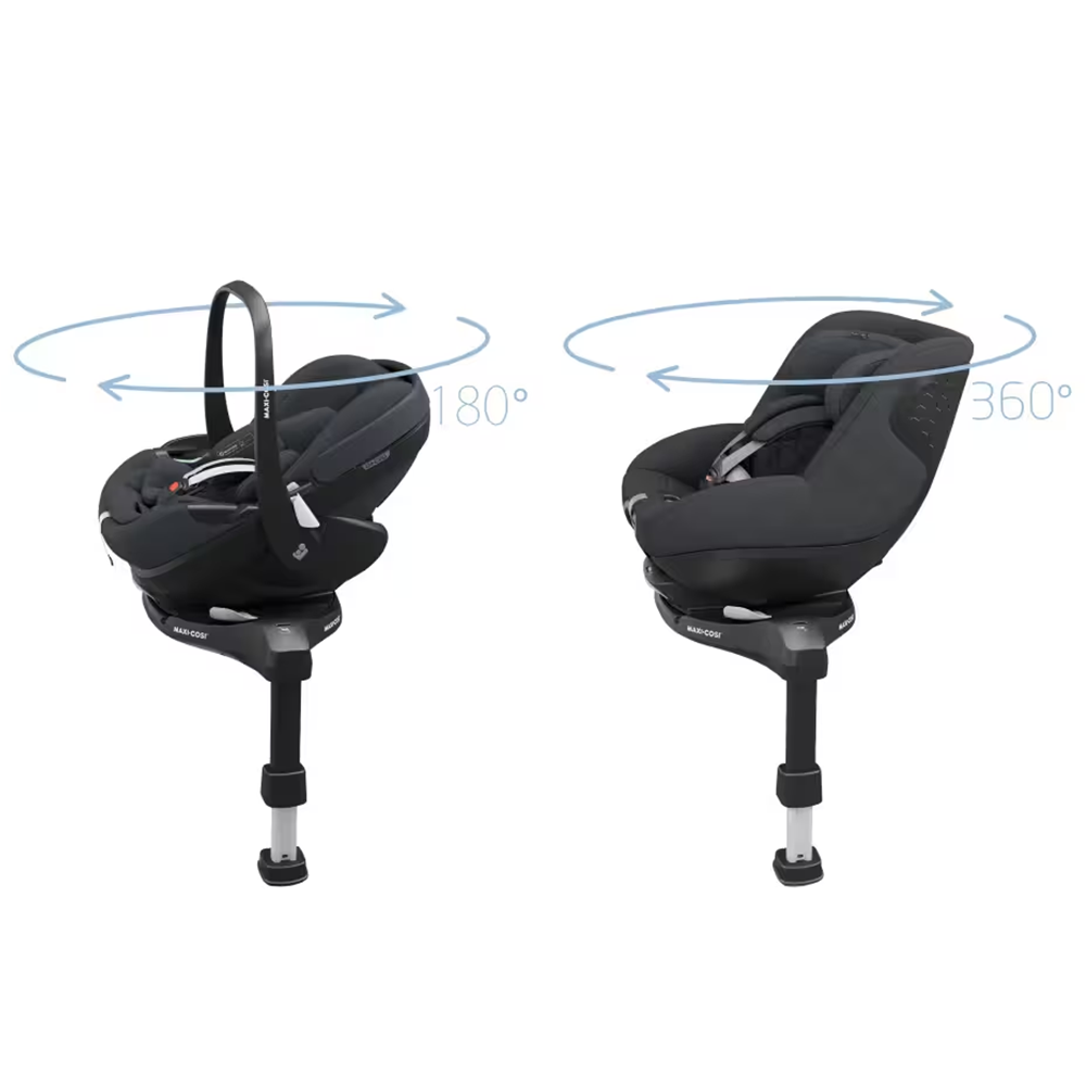 Maxi-Cosi - Plaza+ (Essential Graphite) - 3pcs Bundle Plaza+ - Carrycot. Pebble 360 Pro Car Seat - FamilyFix 360 Pro Base. - Travel System