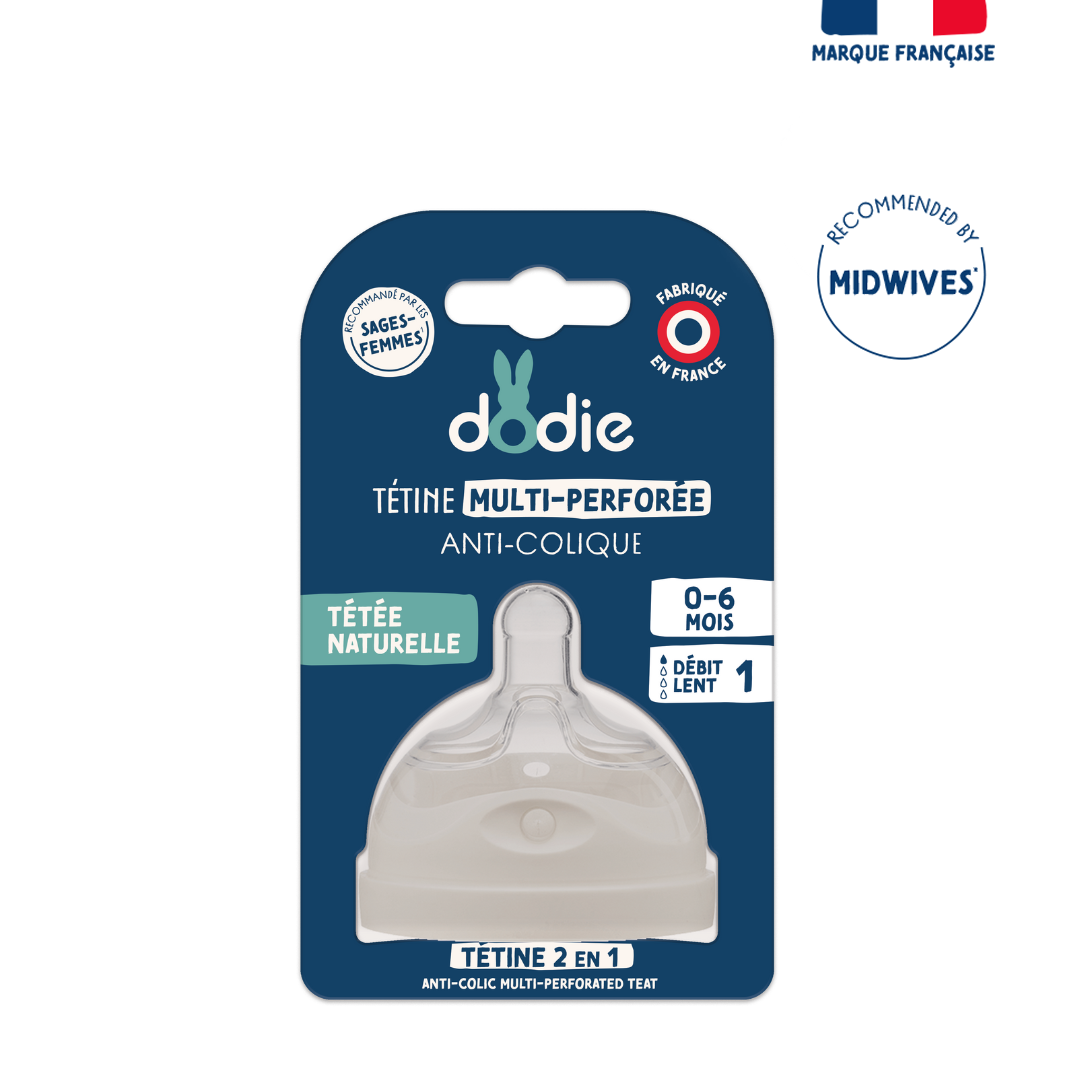 Dodie Teat Biomimicry Teat & Ring - 0+ Month - Silicone Slow Flow 1 - Medaid International