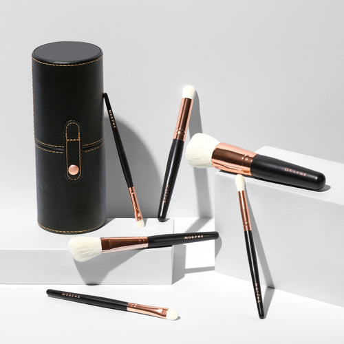 Morphe Rosé Away 6-Piece Face & Eye Travel Brush Set
