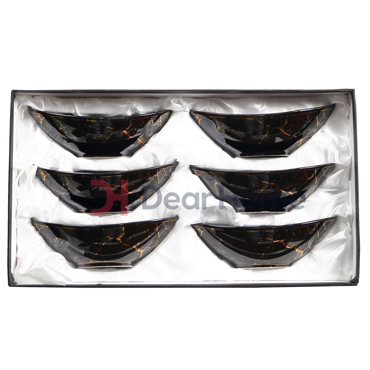 Black Marble Deluxe Nut Bowl 6pcs