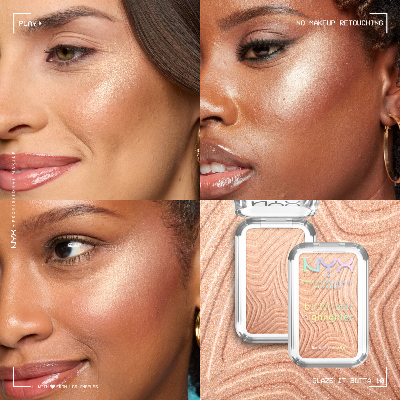 NYX BUTTERMELT HIGHLIGHTER Butter smooth glowy highlighter in eight shades-LIGHT BRONZE GLAZE IN BUTTA