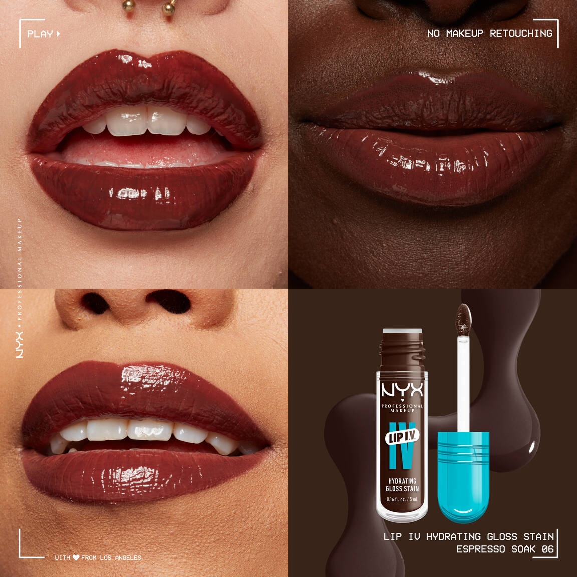 NYX LIP IV HYDRATING GLOSS SERUM - ESPRESSO SOAK