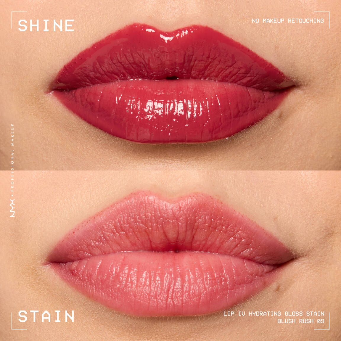 NYX Lip I.V. Hydrating Lip Gloss Stain 09 BLUSH RUSH