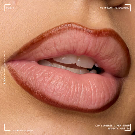 NYX Lip Lingerie Lip Liner Stain Ballpoint felt tip lip liner for precise, no-bleed nude perfection in twelve shades-NAUGHTY NUDE