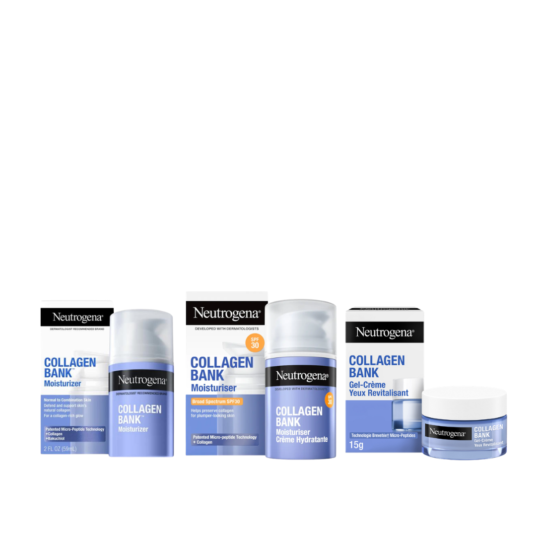 Neutrogena Collagen Bank Day, Night Cream & Eye Cream Bundle At 20% Off