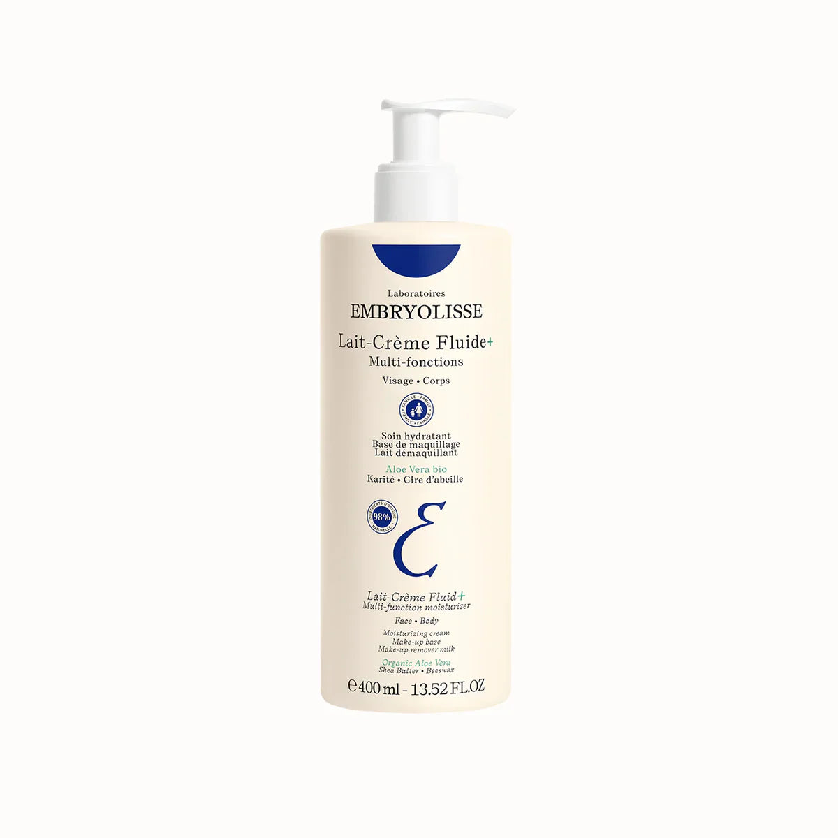 Embryolisse Lait-Crème Concentré, Multifunction Daily Moisturizer, Primer, and Makeup Remover, for All Skin Types