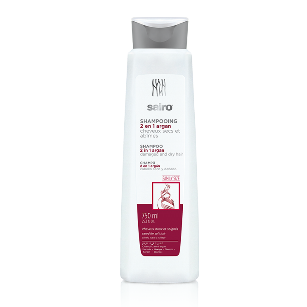 Sairo shampoo 2 in 1 argan dry and damaged hair 750ml