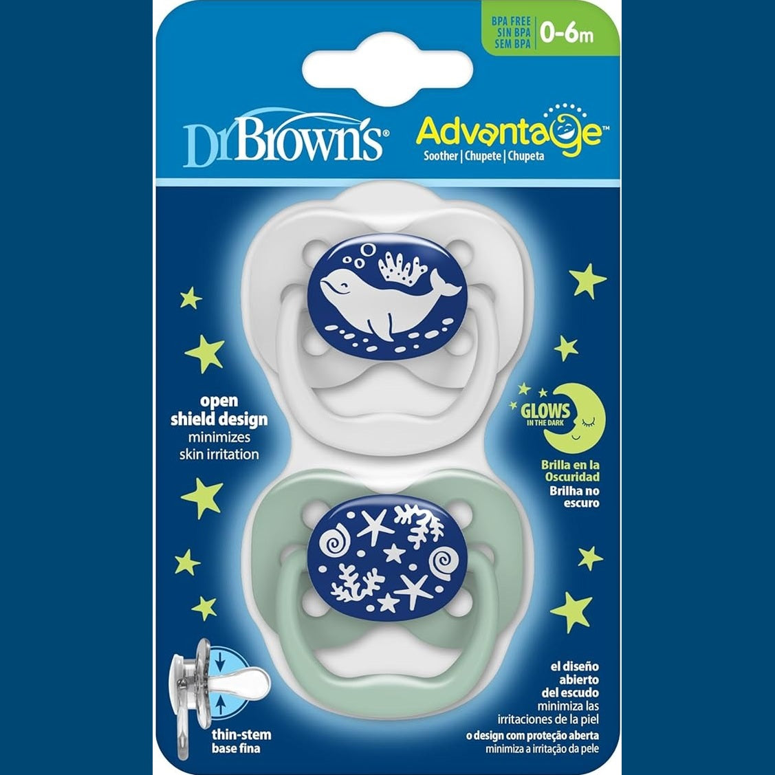 Advantage Pacifiers 0-6m