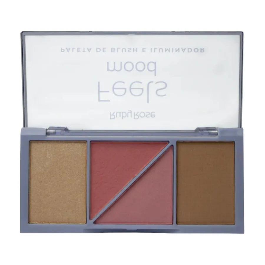 Ruby rose highlighter and blush palette (light) -HB-7529/1