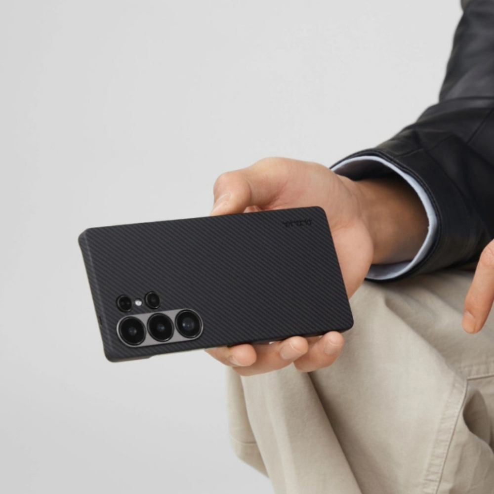 Pitaka Galaxy S25 Ultra Edge Case (600D Black/Grey-Twill)