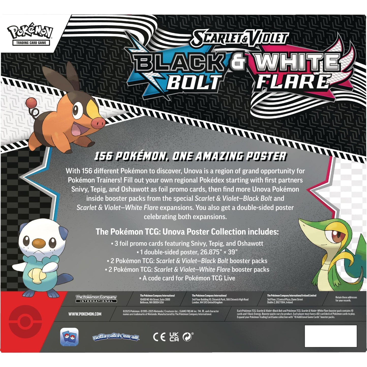 Pokemon TCG : Scarlet & Violet 10.5 Black Bolt & White Flare Poster Collection - Medaid International