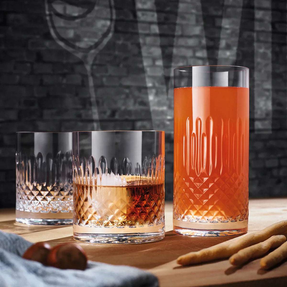 Luigi Bormioli DIAMANTE BEVERAGE GLASSES 46cl(SET OF 4)