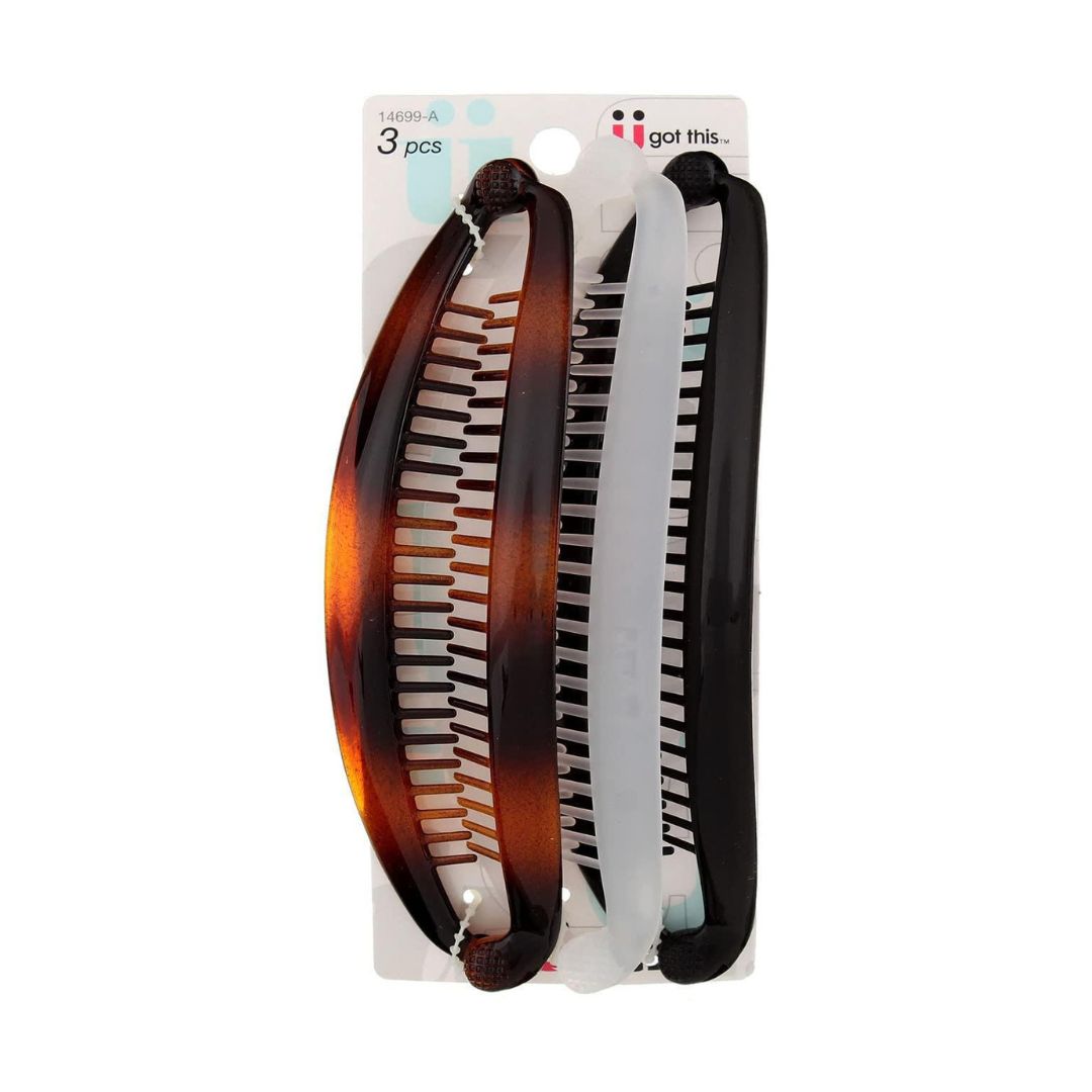 Conair Flat Banana Hair Combs Pack of 3 - Medaid International