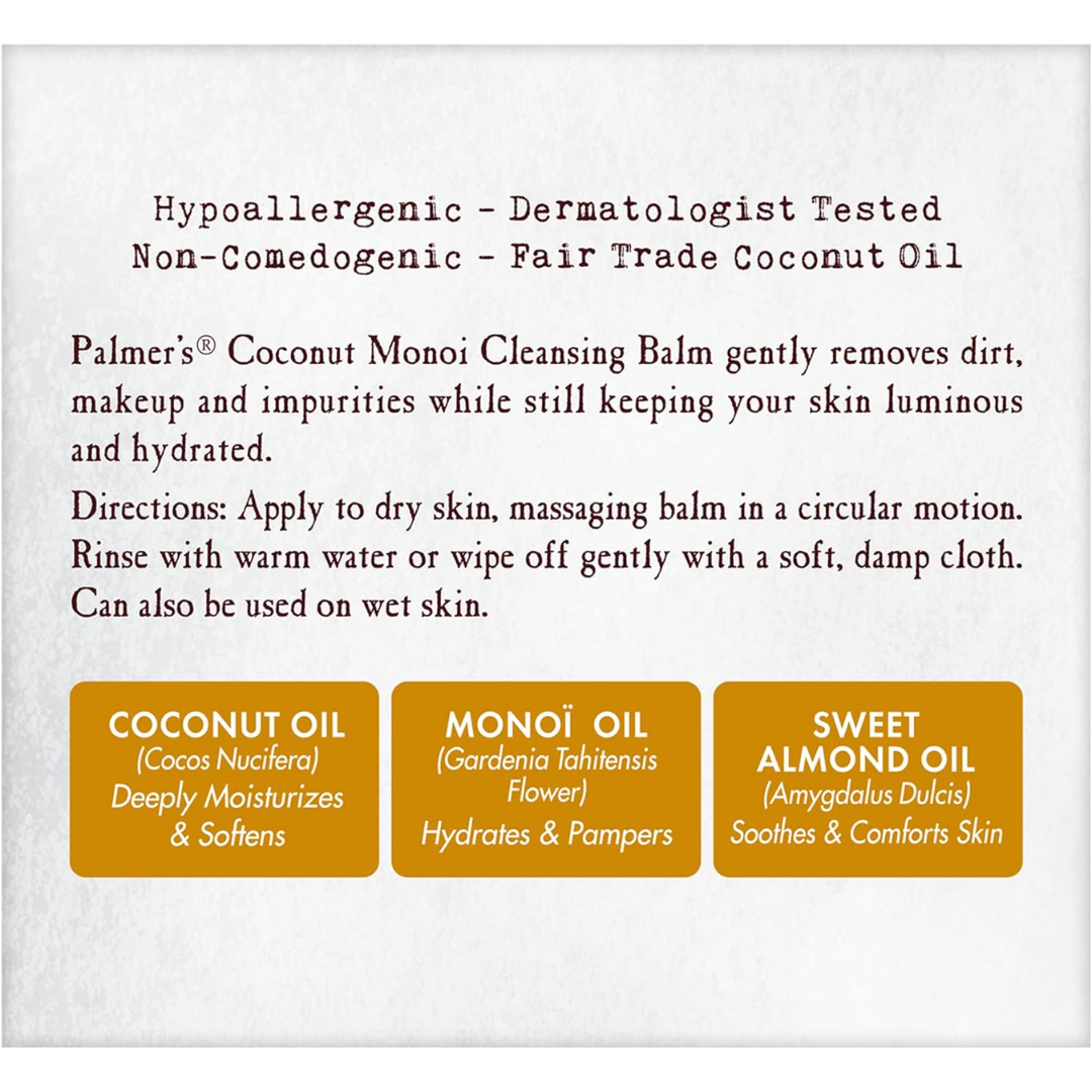 Palmer's Coconut Oil Formula Coconut Monoi Facial Cleansing Balm