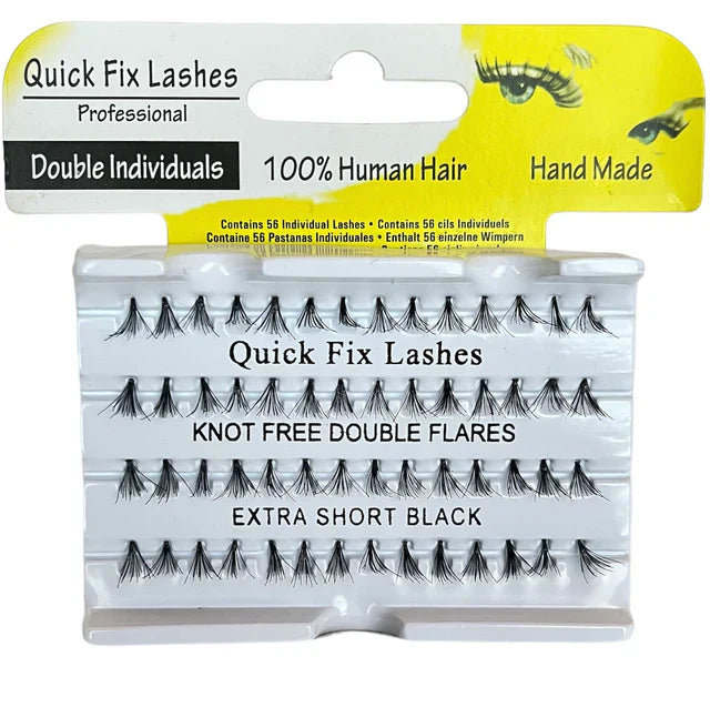 QUICK FIX DOUBLE INDIVIDUALS KNOT FREE DOUBLE FLARES EXTRA SHORT BLACK - Medaid International