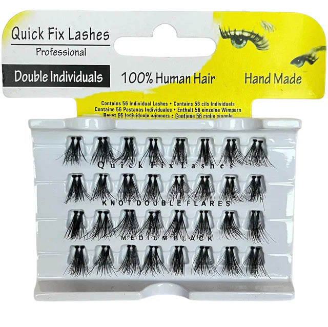 QUICK FIX LASHES KNOT DOUBLE FLARES TRIOS MEDIUM BLACK - Medaid International