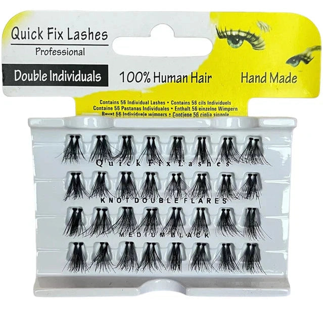 QUICK FIX LASHES KNOT DOUBLE FLARES TRIOS MEDIUM BLACK - Medaid International