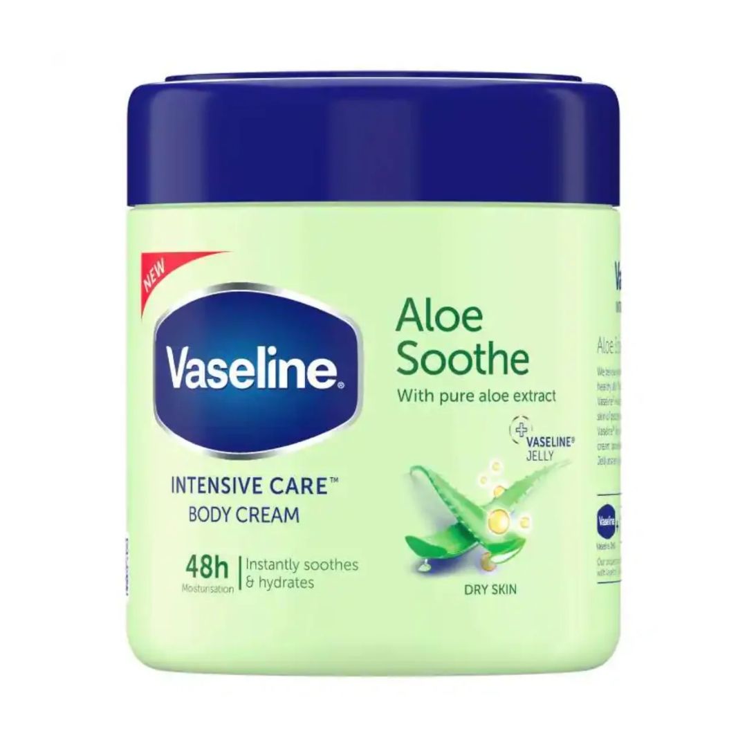 VASELINE BODY CREAM Aloe Vera JAR (UK) - 400ml - Medaid International