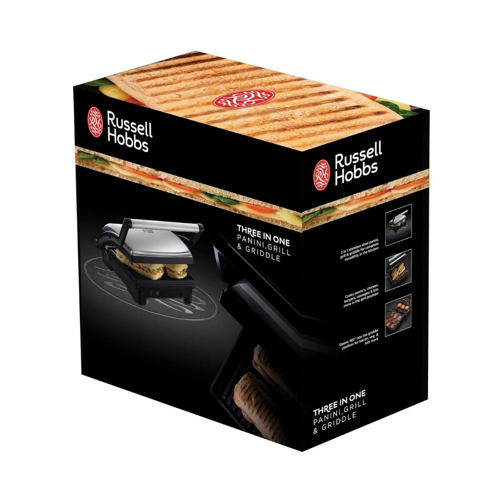 Russell Cook Home 3-in-1 Panini Maker Grill & Griddle