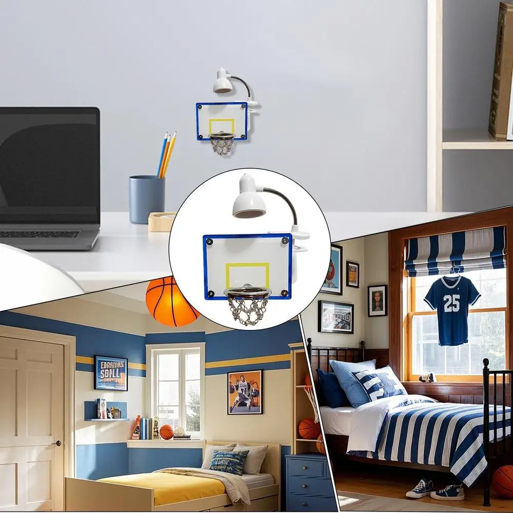 LED Nightlight Basketball Lights Lamp | Wall Decor with Balls & Hoop - Medaid International