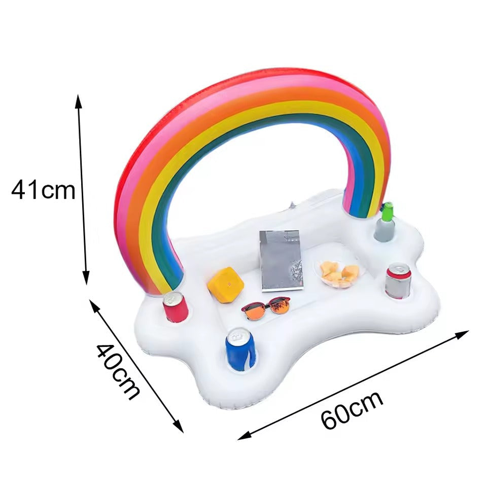 Inflatable Pool Float with Snack Holder