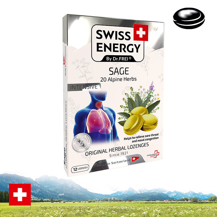 Swiss Energy Lozenges Sage 20 Herbs 12s