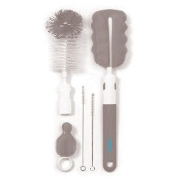 BabyOno - Set Of Brushes For Bottles And Teats - Removable Handle & Mini Sponge