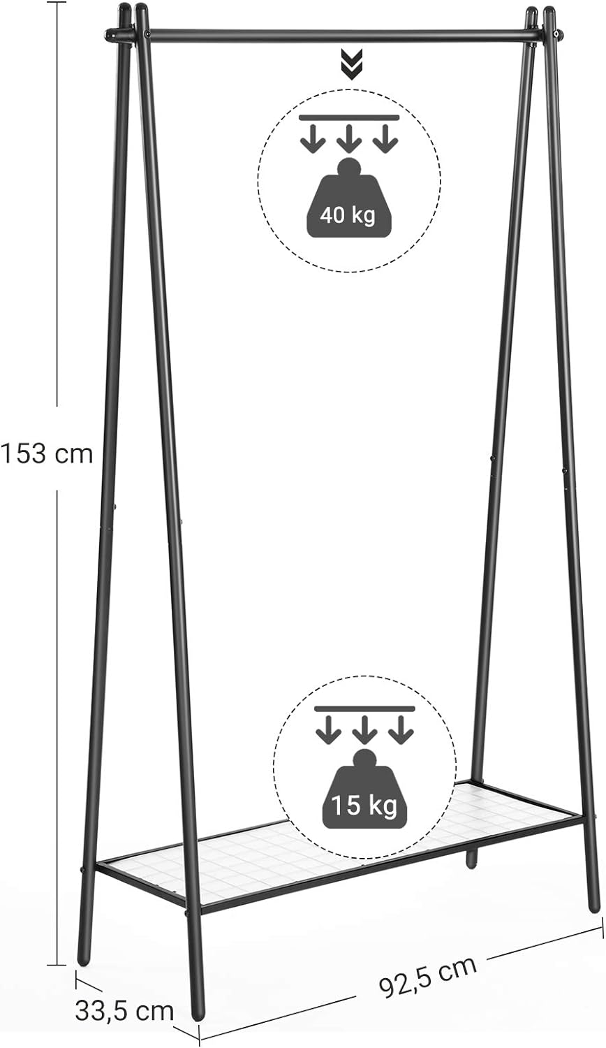 SONGMICS Steel Clothes Rack with Clothes Rail